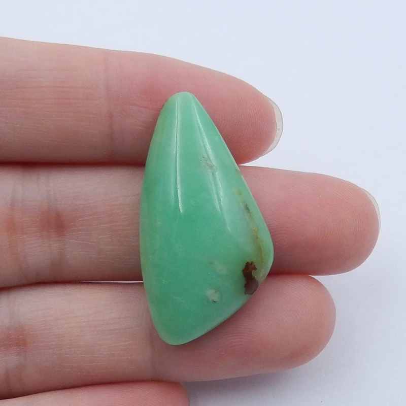 

Natural Stone Chrysoprase Fashion Cabochon,32x17x6mm,4.3g semiprecious stone Beauty Jewelry Accessories