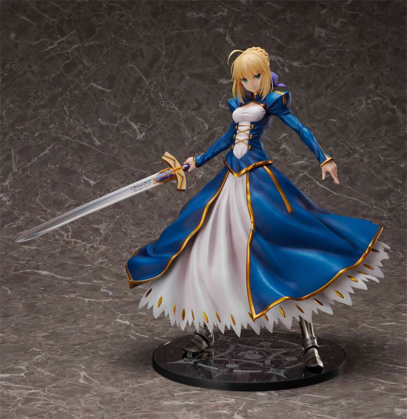 Cute Anime Fate Grand Order Saber Altria Pendragon with Excalibur 1/4 PVC Action Figure Statue Collectible Model Toys Doll Gifts