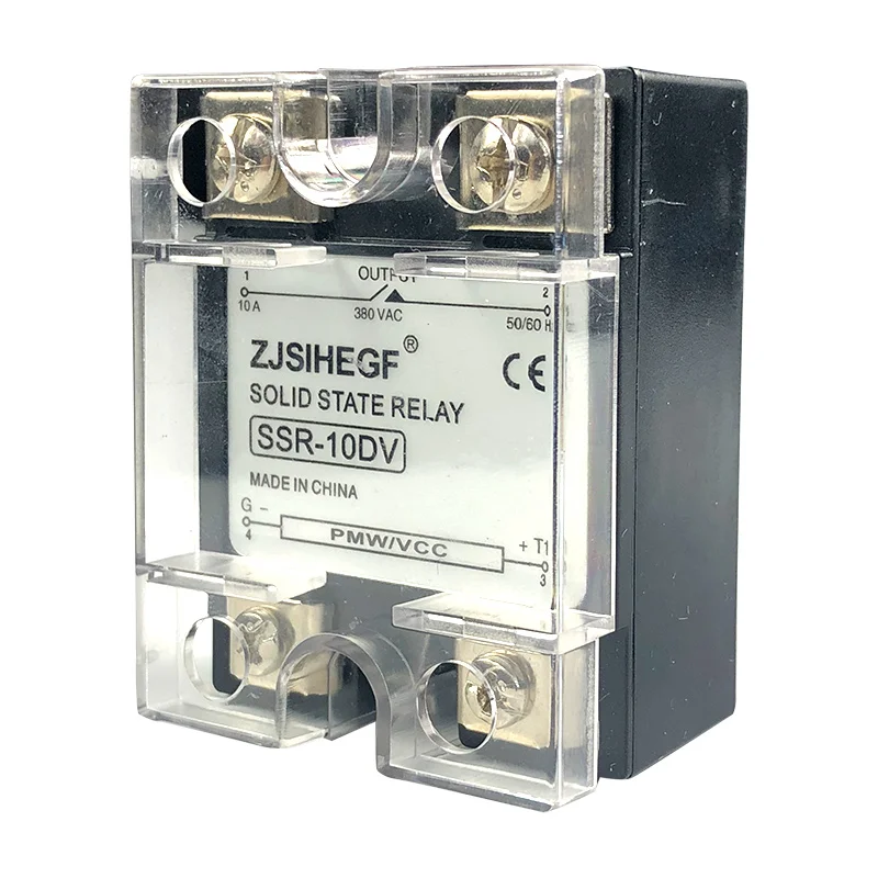 10A SSR вход 0 5 В/0 10VDC однофазный твердотельное реле 10DV регулятор напряжения для
