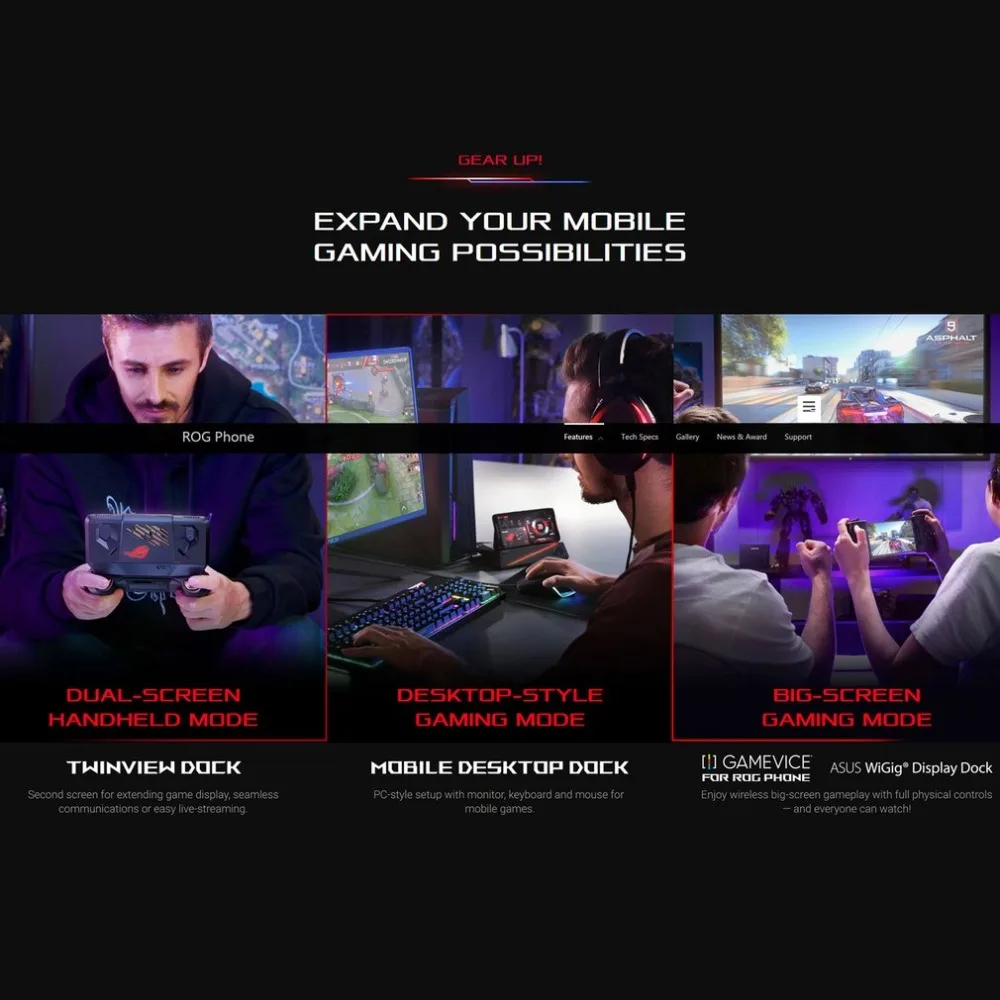 ASUS игровой телефон ROG Phone ZS600KL 6 дюймов Bluetooth 5,0 2160*1080 Мобильный телефон Смартфон