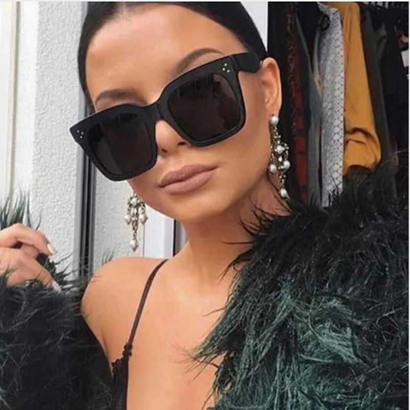 2019 новые модные квадратные солнцезащитные очки для женщин брендовые