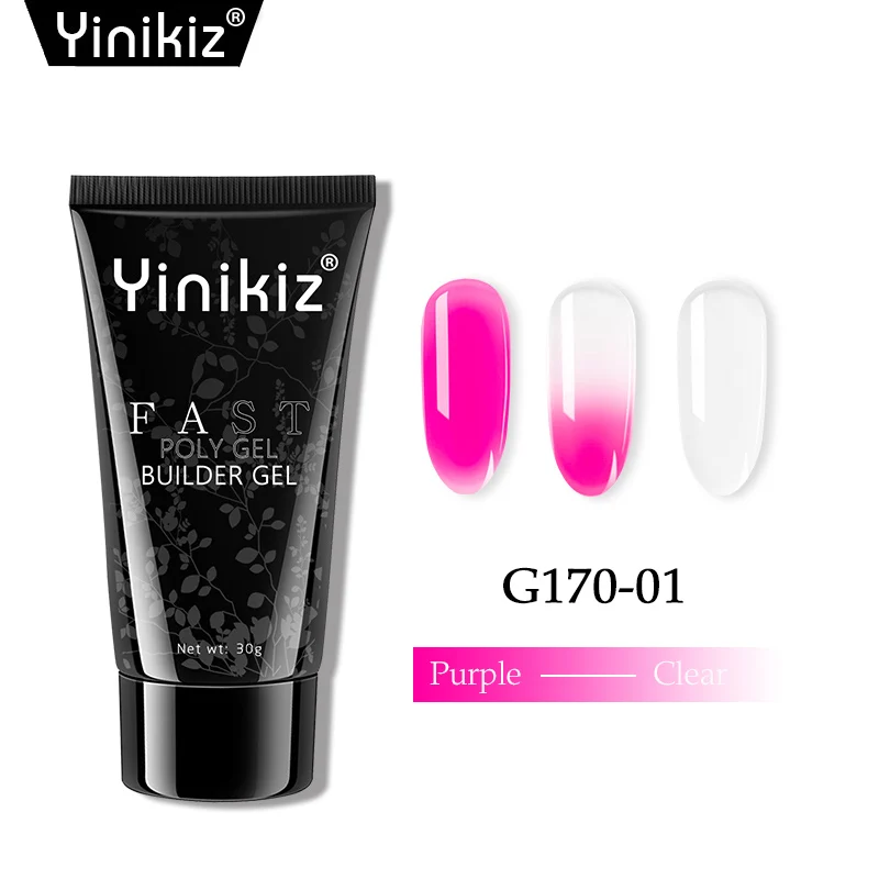 Yinikiz 30 мл Гель-лак акриловый полигель изменение температуры гель для ногтей Хамелеон Гель для ногтей быстрое строительство УФ-полигель лак для ногтей