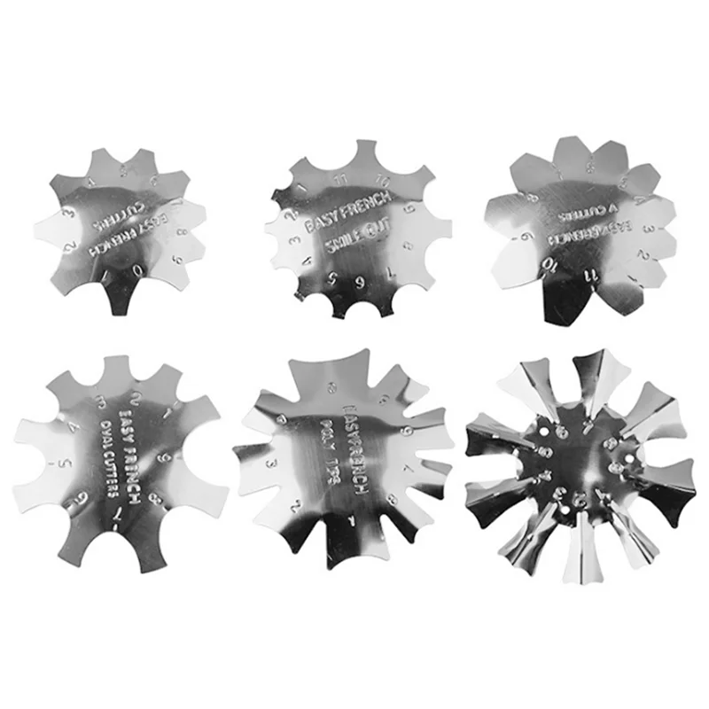 1 шт. серебристый трафарет для маникюра с французской улыбкой ногтей разными