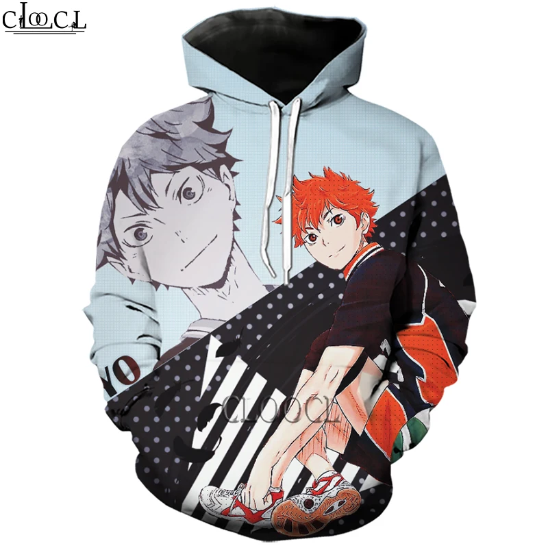 

HX Newest Japanese Anime Haikyuu 3D Print Oversized Hoodie Men Women Tracksuit Autumn Long Sleeve Fashion Tops Drop Shipping
