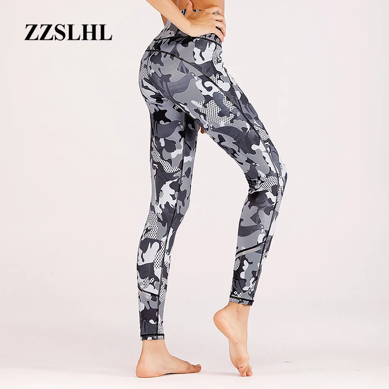 

Женские спортивные облегающие леггинсы со светоотражающими высокой талией, Стрейчевые леггинсы для фитнеса размера плюс, колготки для бег...