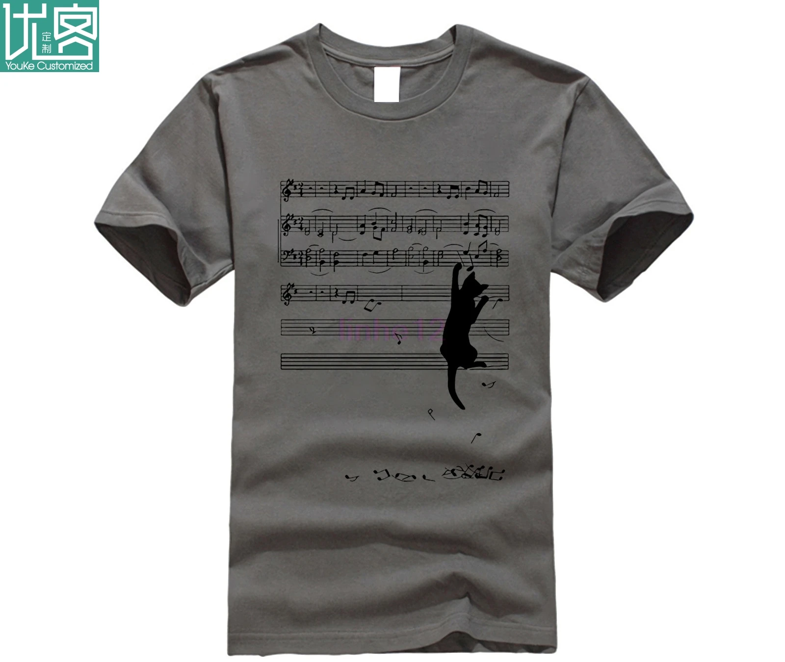 Newest 2020 Funny Mischief Cat T-Shirt Men's Personality Music Animal Printed T Shirt Summer Novelty Short Sleeve Tee Tops |