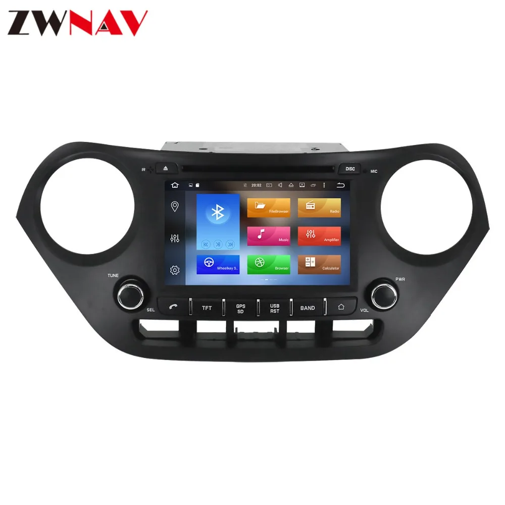Автомобильный dvd-плеер Android 9,1 2 Din GPS; стереооборудование для автомобиля для 2013 HYUNDAI I10 7 дюймов головное устройство мультимедийный плеер Wifi карта