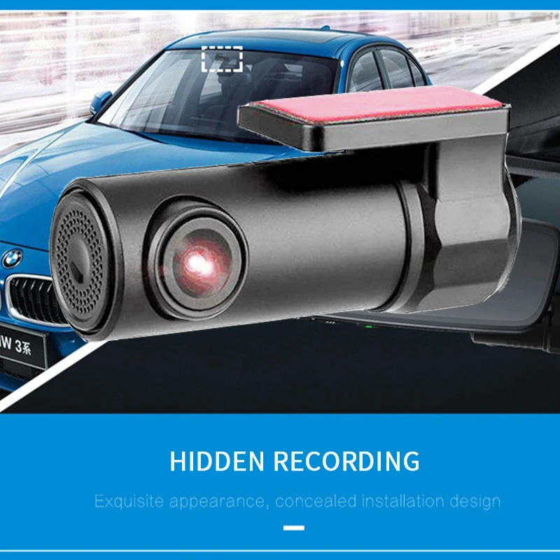 

1080P HD Car Video Camera Night Vision Dash Cam Video Recorder Android USB 170° Wide Angle Car Dashcam Hidden Auto DVR Register