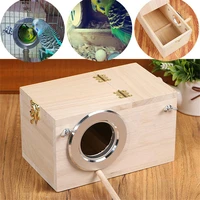 1pcs wooden bird breeding box 3 sizes parrot nesting box hatching cage case for parakeets budgies finch parrot bird box