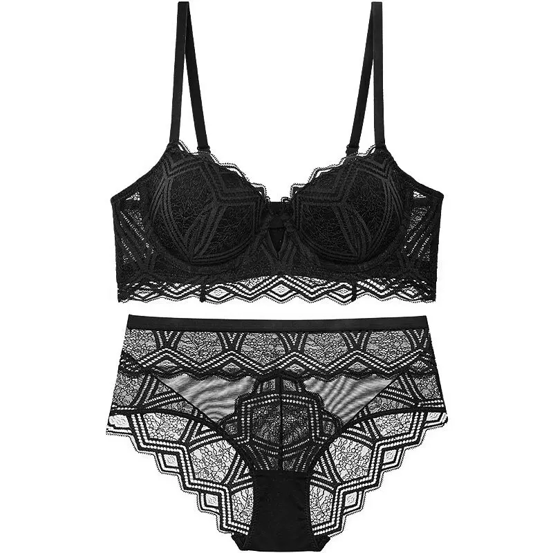 HONVIEY комплект с бюстгальтером Сталь кольцо Кабриолет StrapsTriangle чашки бюстгальтер