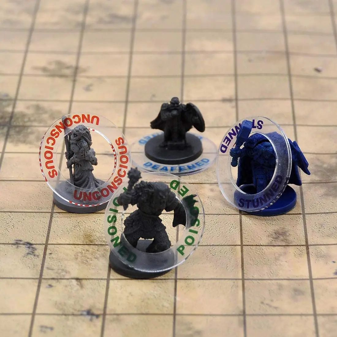 Фото D & D акриловые кольца 72 шт., эффект состояния, коробка маркеров, отличный DM подарок для подземелья и драконов, Pathfinder и РПГ миниатюры №3