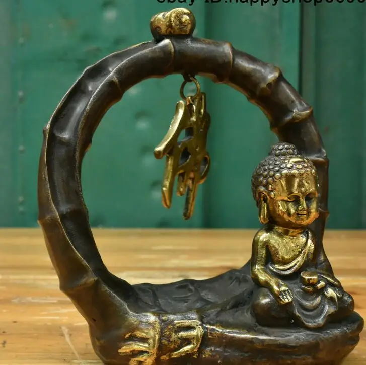 China Bronze Gilt Sakyamuni Tathagata Prince Edward Buddha Incense burner Statue | Дом и сад