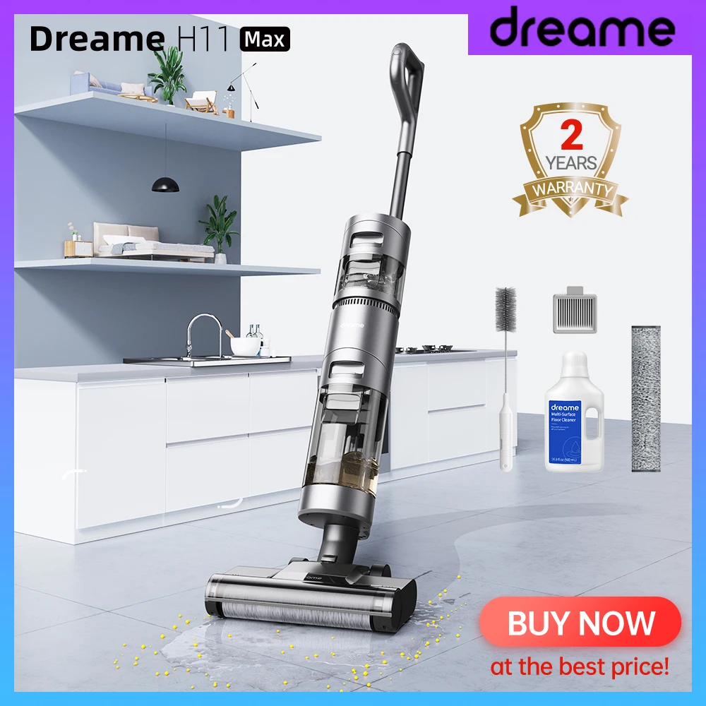 Dreame H11 Max 10000PA Wireless Wet Dry Smart Vertical Vacuum Cleaner Home Handheld Household Self-Cleaning Vacuum Cleaner