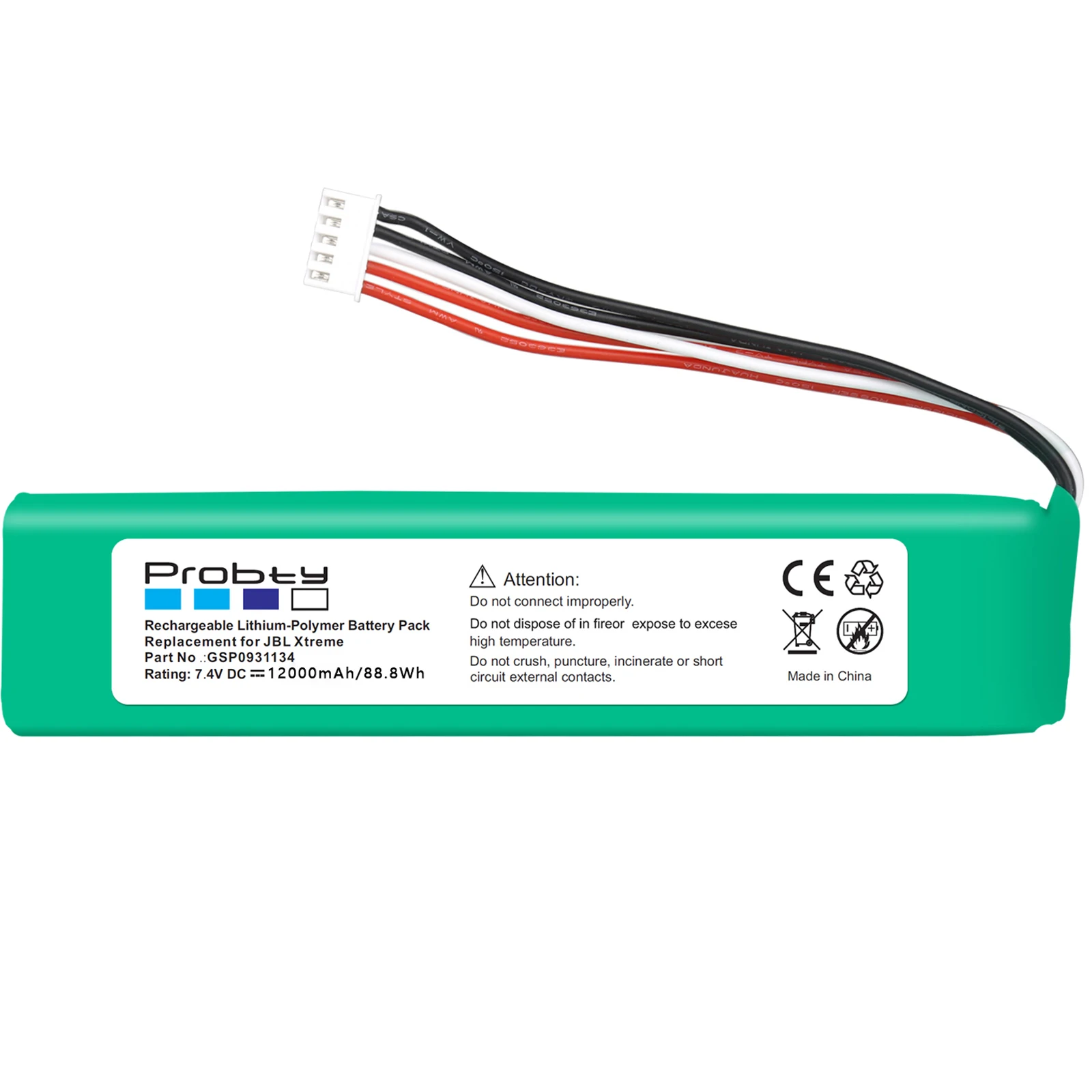 

New 12000 mAh rechargeable lithium battery GSP0931134 for JBL XTREME Bluetooth speaker with disassembly tool