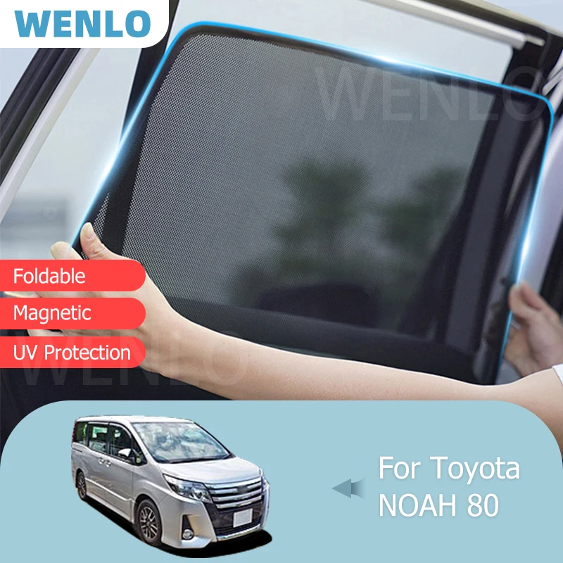 

For Toyota NOAH 80 2014-2018 Front Windshield Car Sunshade Side Window Blind Sun Shade Magnetic Interior Visor Mesh Curtain Net
