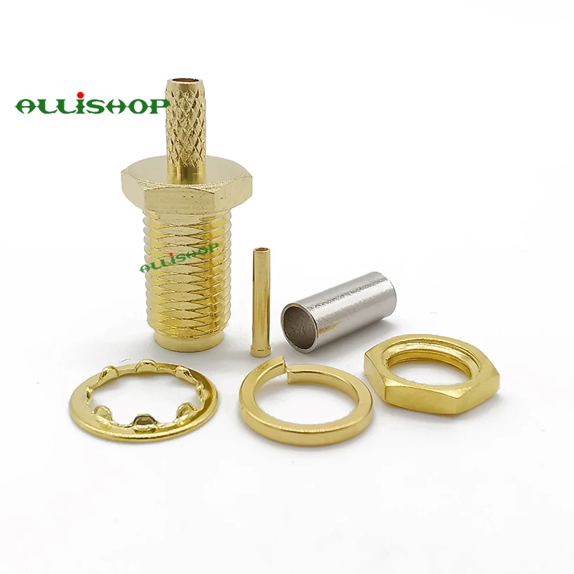 Гнездовой разъем SMA гайка гнездовой обжим для кабеля RG316 провод|female sma connector|female