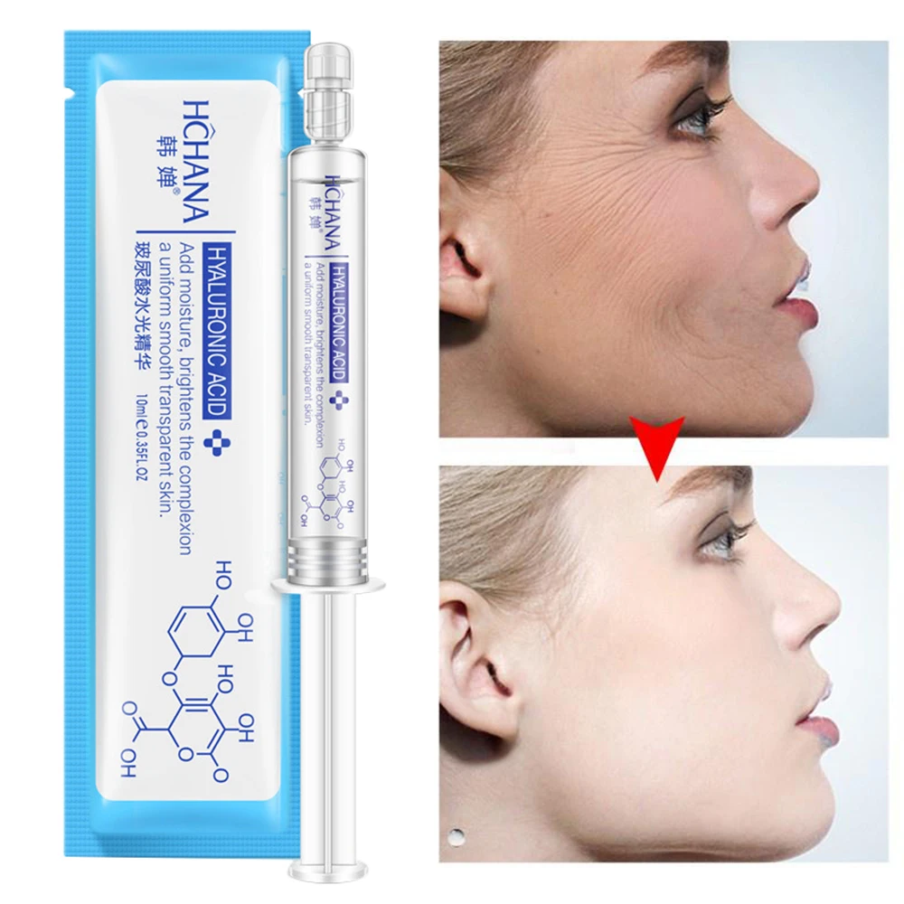 10ml Hyaluronic Acid Face Serum Deep Moisturizing Anti-Wrinkle Anti Aging Collagen Essence Whitening Remove Acne Skin Care TSLM1