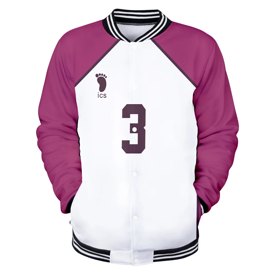 Японская бейсбольная куртка Аниме Haikyuu мужская куртка-бомбер Shiratorizawa Академия