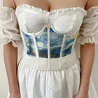 Женский корсет, Корректирующий топ с винтажным принтом, 2021