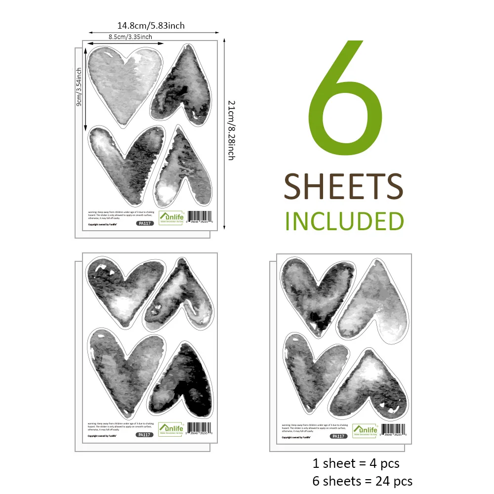 Стикер на стену в форме сердца для маленькой девочки Наклейки декора комнаты