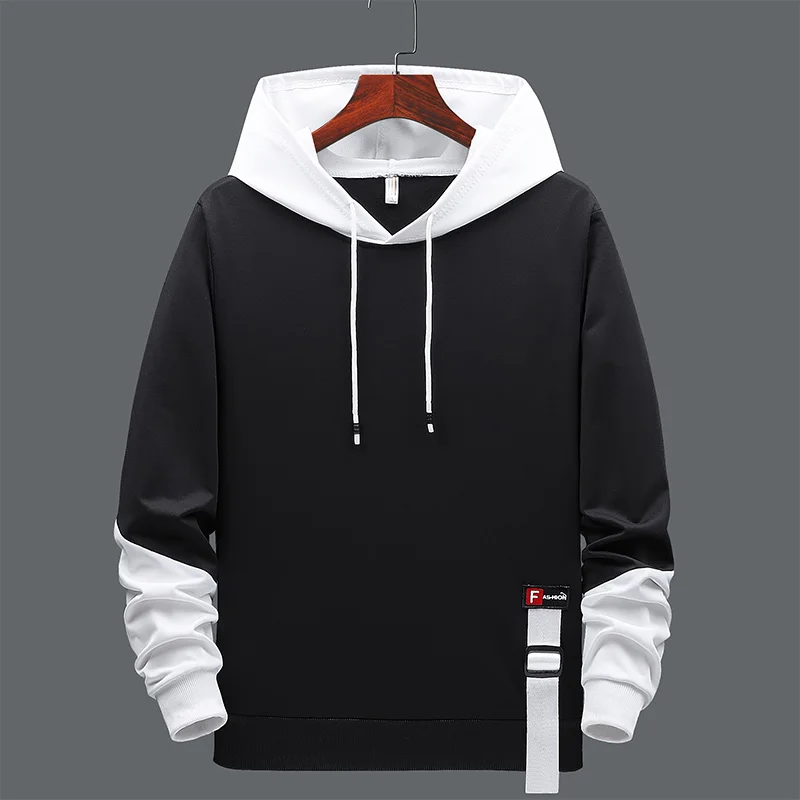 

New Arrival Brand Hoodies Men Patchwork Hooded Sweatshirt Spring Autumn Fashion Casual Male Long Sleeve Streetwear Men Tops 4XL