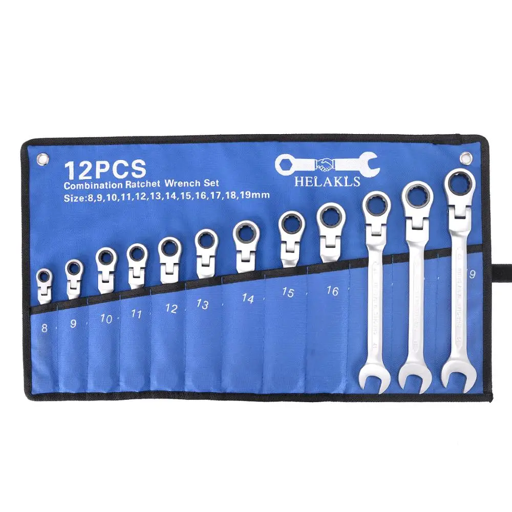 12 шт храповым механизмом набор для ремонта автомобиля инструменты Комбинации