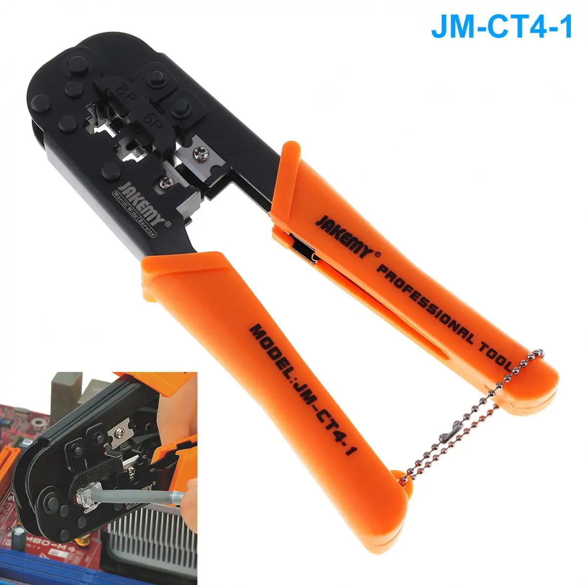 JM CT4 1 портативный саморегулирующийся 6P / 8P обжимные плоскогубцы провод кабель