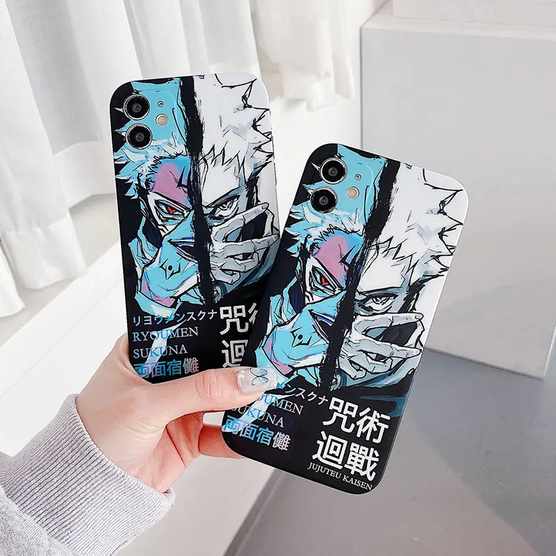 

Fashion Jujutsu Kaisen Yuji Itadori Fushiguro Megumi Phone Case For iphone 11 12 Pro X XS Max XR 7 8Plus SE2 Silicon Soft Cover