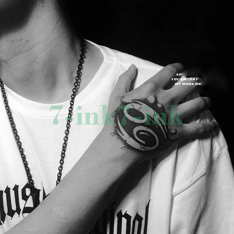 Водостойкие временные тату-наклейки темная прайна вертикальные уши кошка без