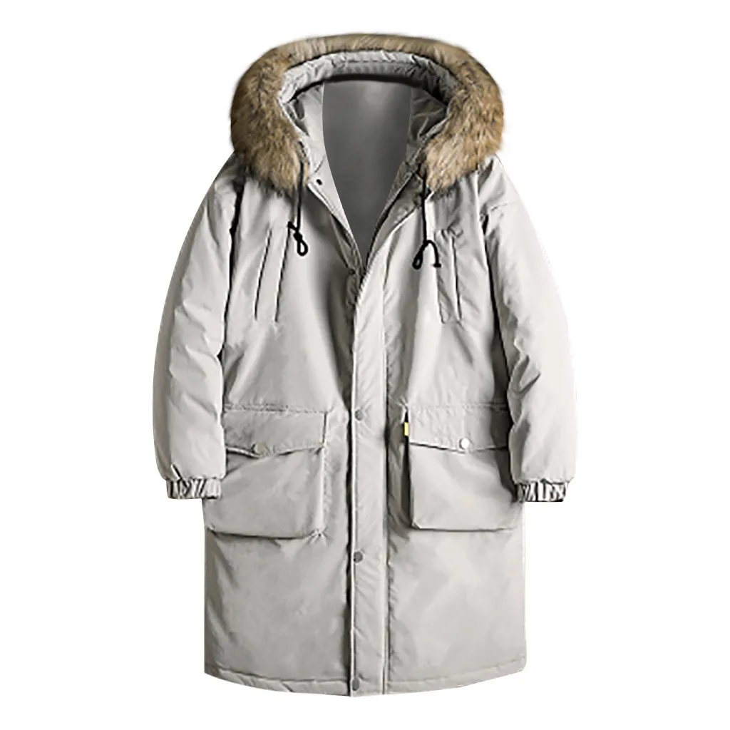 Winter Men Warm Jacket New Style Fashion Fur collar Hooded Thickening Cotton Casual Loose Large Size Men Parkas