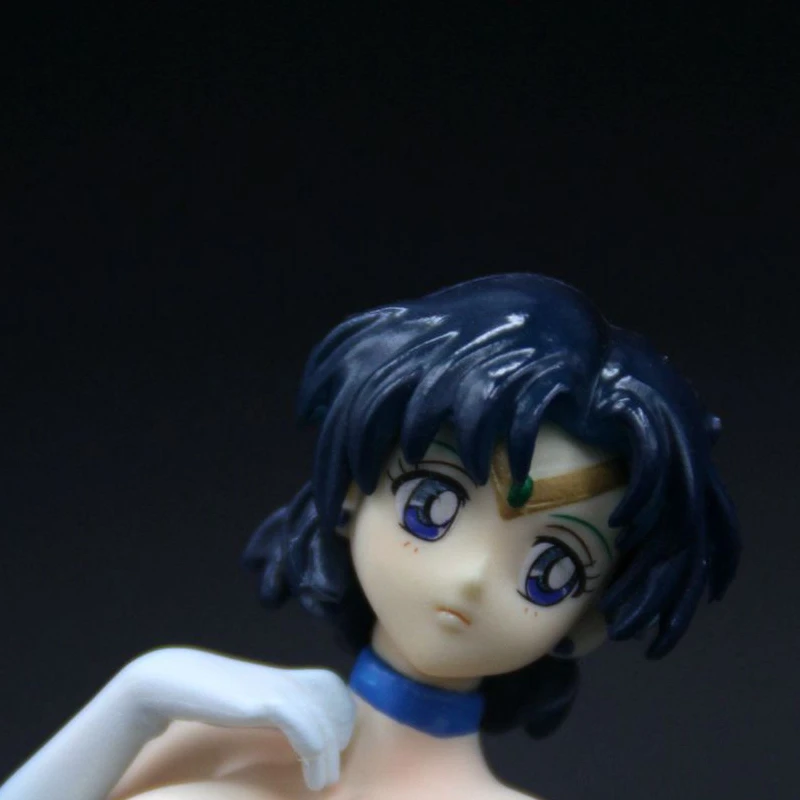 20 см Сейлор Мун Меркьюри окрашенная смола ПВХ Волшебная смена сексуальная