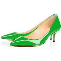 thin heels pumps 2021 summer womens shoes pointed toe shallow mouth cat heel office shoes green candy color sandalias femininas