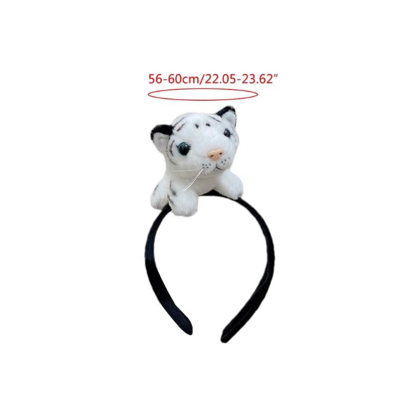 

2021 New Plush Hair Hoop Fluffy 3D Simulated Animal Party Performance Headdress Washing Face Headband Cosplay Hair Accessories