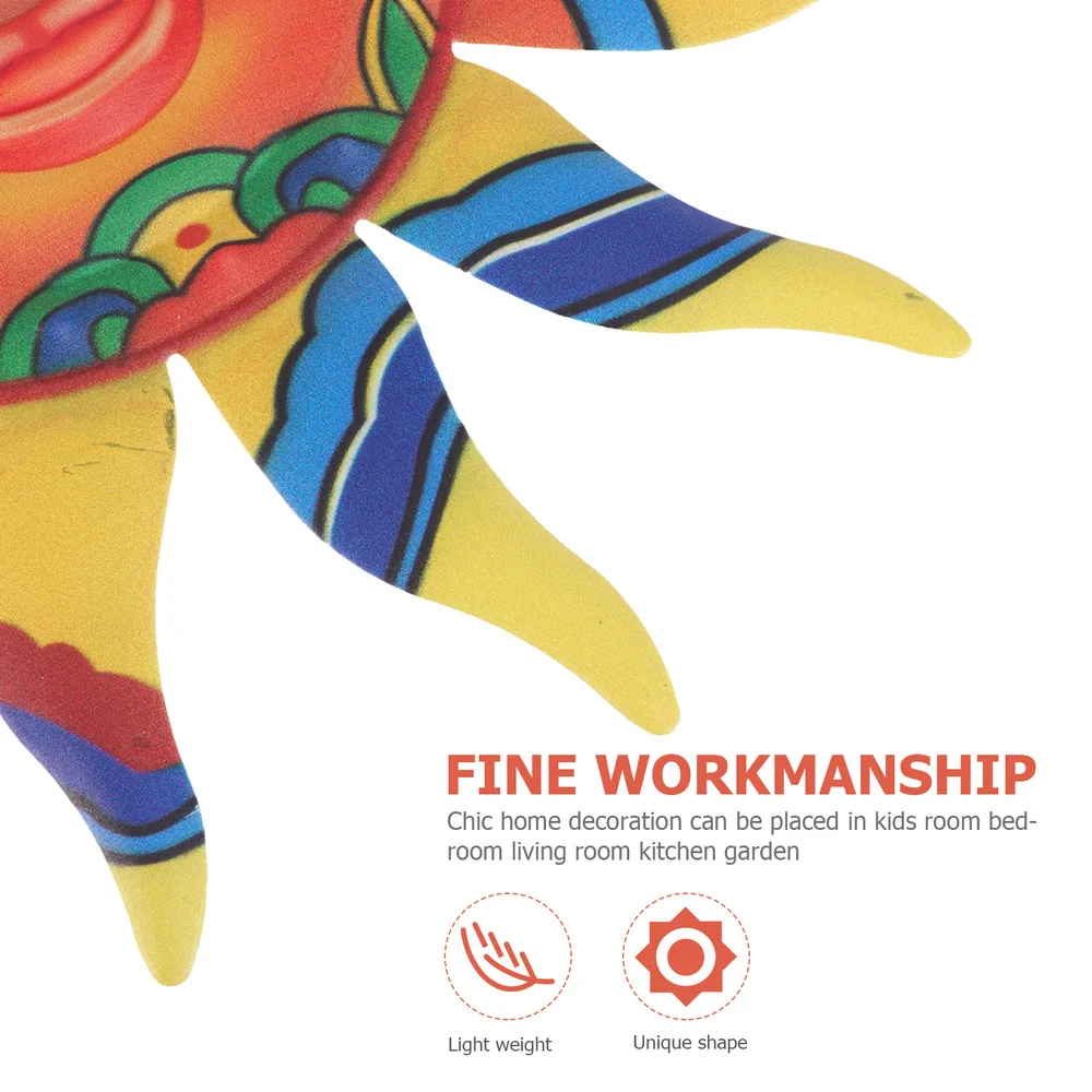 

1Pc Decorative Sun Shaped Craft Household Wall Hanging Ornament Garden Artware