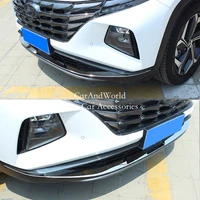 auto front bottom bumper molding net grille guard trims cover garnish sticker strip for hyundai tucson 2021 2022 car accessories