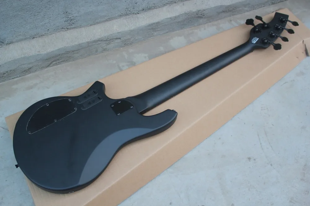 Бас гитара черный сатиновый бас 6 струн 9 в|Гитары| |