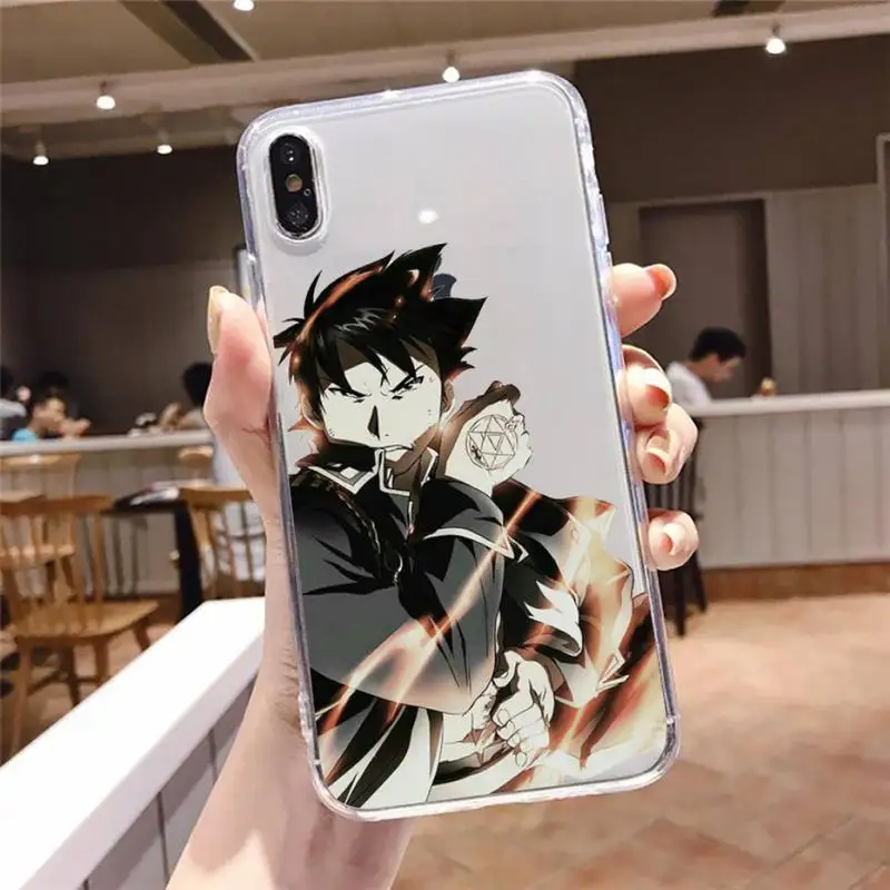 

Fullmetal Alchemist Brotherhood anime Phone Case Transparent soft For iphone 5 5s 5c se 6 6s 7 8 11 12 plus mini x xs xr pro max