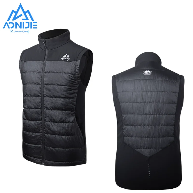 AONIJIE F5107 Hiking Vest Winter Outdoor Warm Vest Sports Windproof Waistcoat Thermal Weskit For Running Climbing Hiking Cycling