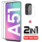 2 в 1 для Samsung Galaxy A51 стекло для Samsung A51 закаленное стекло полная Защита экрана для Samsung A51 A71 M31 M21 стекло для объектива