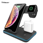 Беспроводная зарядная док-станция Qi для iPhone13 12 11 XS XR X 8, зарядная док-станция 3 в 1 для Apple Watch 7 6 SE Airpods Pro, 15 Вт