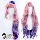 Hhsiu бренд LOL KDA Косплей Серафин парик грейпфрут розовый градиент фиолетовый длинный парик из синтетического волокна + бесплатная фирменная сеть париков
