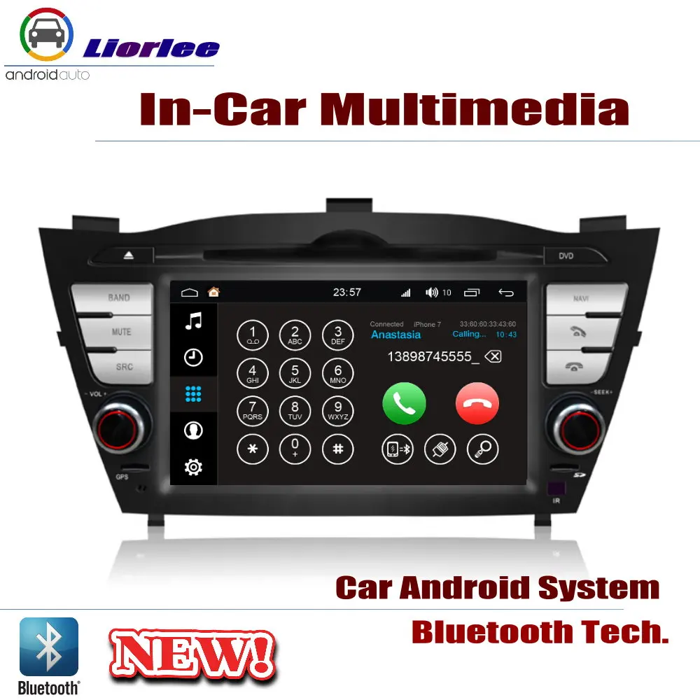 Автомобильный DVD-плеер для Hyundai Tucson (LM) ix ix35 2009-2016 GPS-навигация Android 8 Core A53 процессор