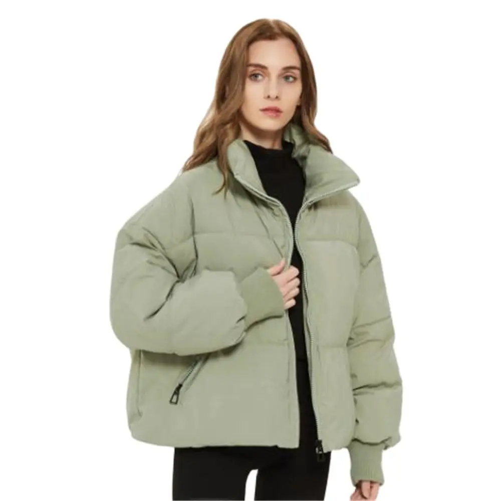 

Tangada Women Warm Hot Sale Down Parkas Thick 2021 Winter Cloth Zipper Pockets Female Warm Thick Coat Jacket Outerwear Overcoat