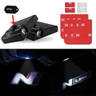 Автомобильные наклейки для Hyundai N LINE Veloster Kona Elantra i30 i20, беспроводной приветственный прожектор для двери автомобиля, лампы для окружающего освещения, 2 шт.