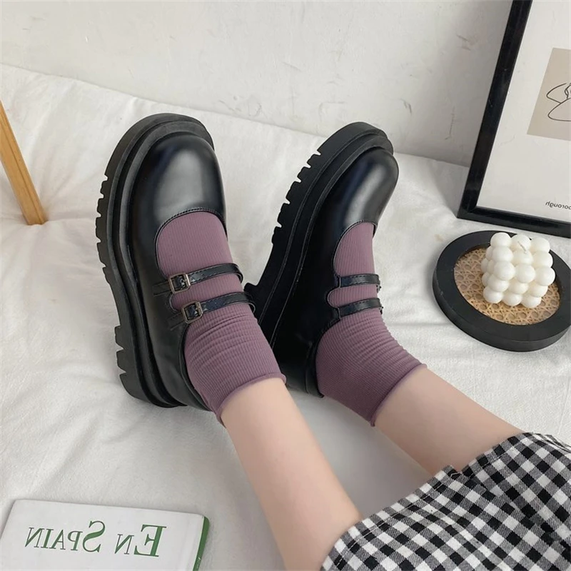 Туфли женские на платформе и высоком каблуке туфли лодочки с ремешком пряжкой