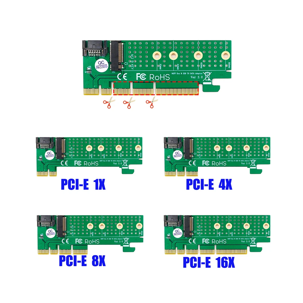 M.2 to SATA PCI-E B SSD Adapter Converter Card Slot Cable Kit | Компьютеры и офис