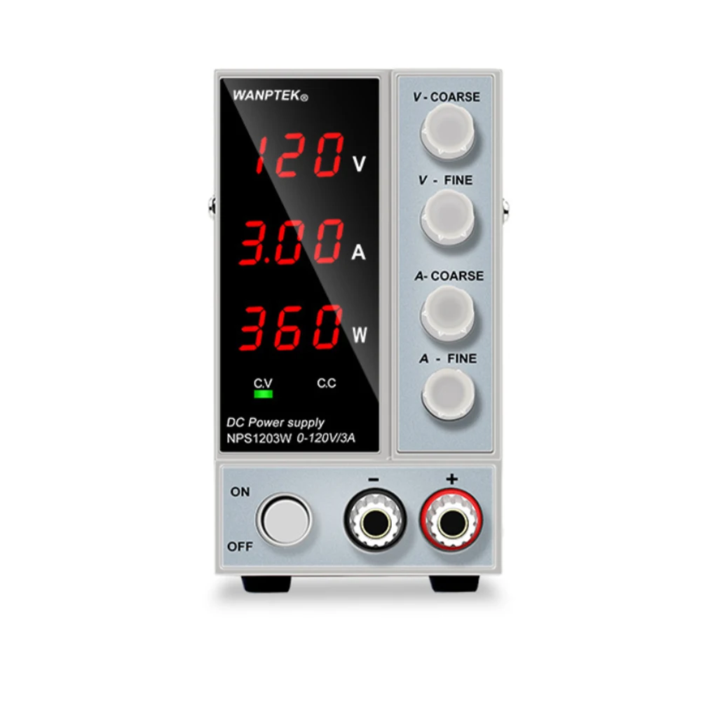 WANPTEK Switching DCPower NPS1203W 0-120V 0-3A Supply LED 3-digits Display High Precision Mini Power Supply AC115V/230V 50/60Hz