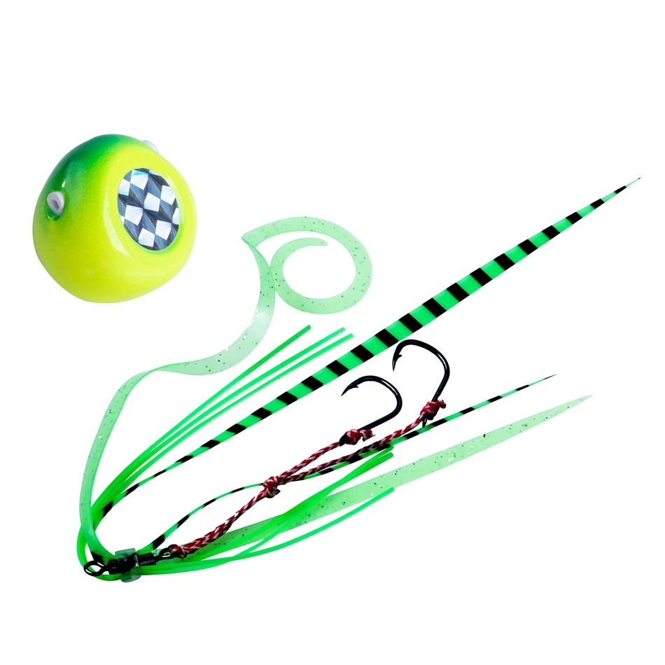 

Goture 1pcs Jigging Lure Salty Rubber Slide Kabura Jig 60g 80g 100g 120g Fishing Lure