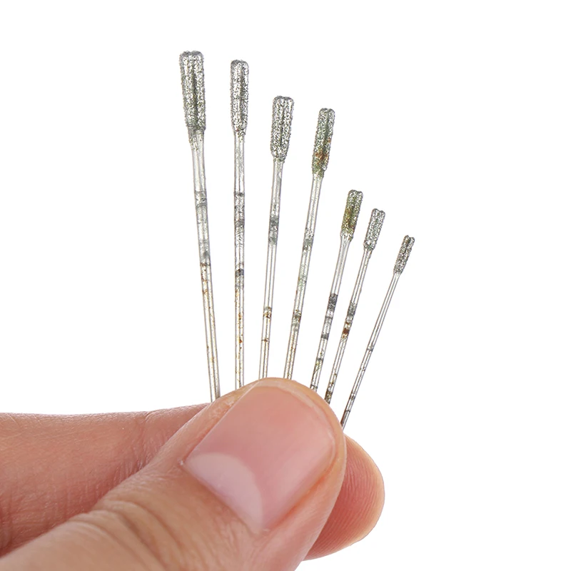 

Сверла с алмазным покрытием 6 шт./лот 1,0 ~ 2,3 мм, твердая игла для ювелирных изделий, агата, нефрита, янтарного камня, керамики, стекла, электрои...