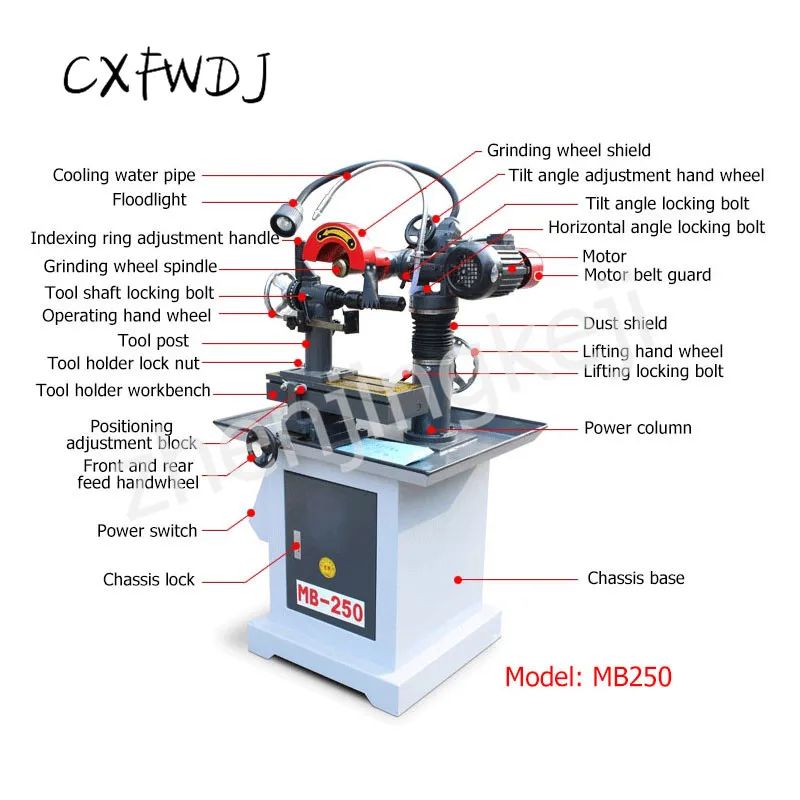 

Omnipotent Grinding Machine Semiautomatic Milling Cutter Drill Straight Knife Planer Sharpening Saw Blade Gear Grinding Machine